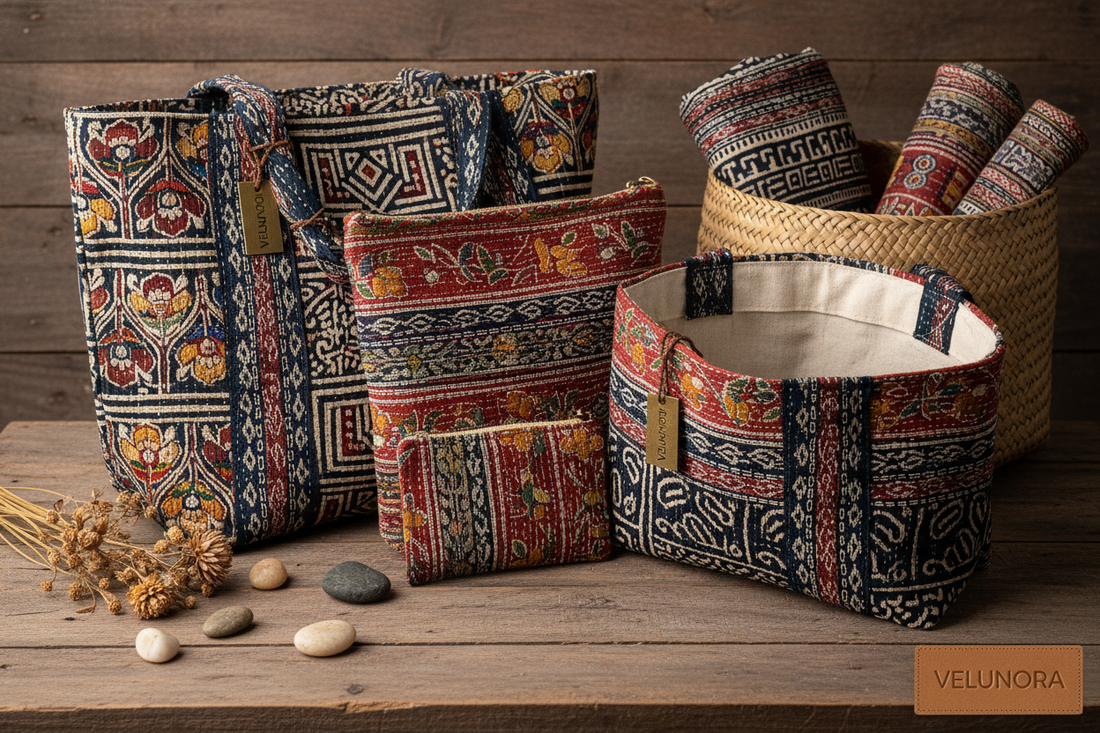 Artisan textile gift collection by Velunora