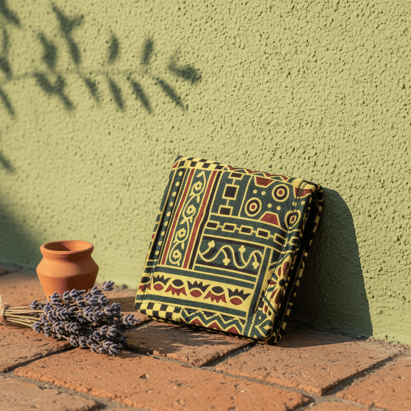 black - gold - tribal - small - wallet - Main_Keyword - Material -  Color - Intent