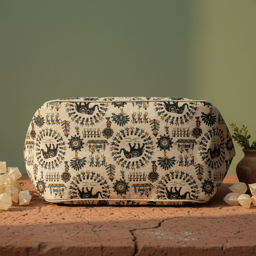 Rural Harmony Worli Print Tote - Main_Keyword - Material -  Color - Intent
