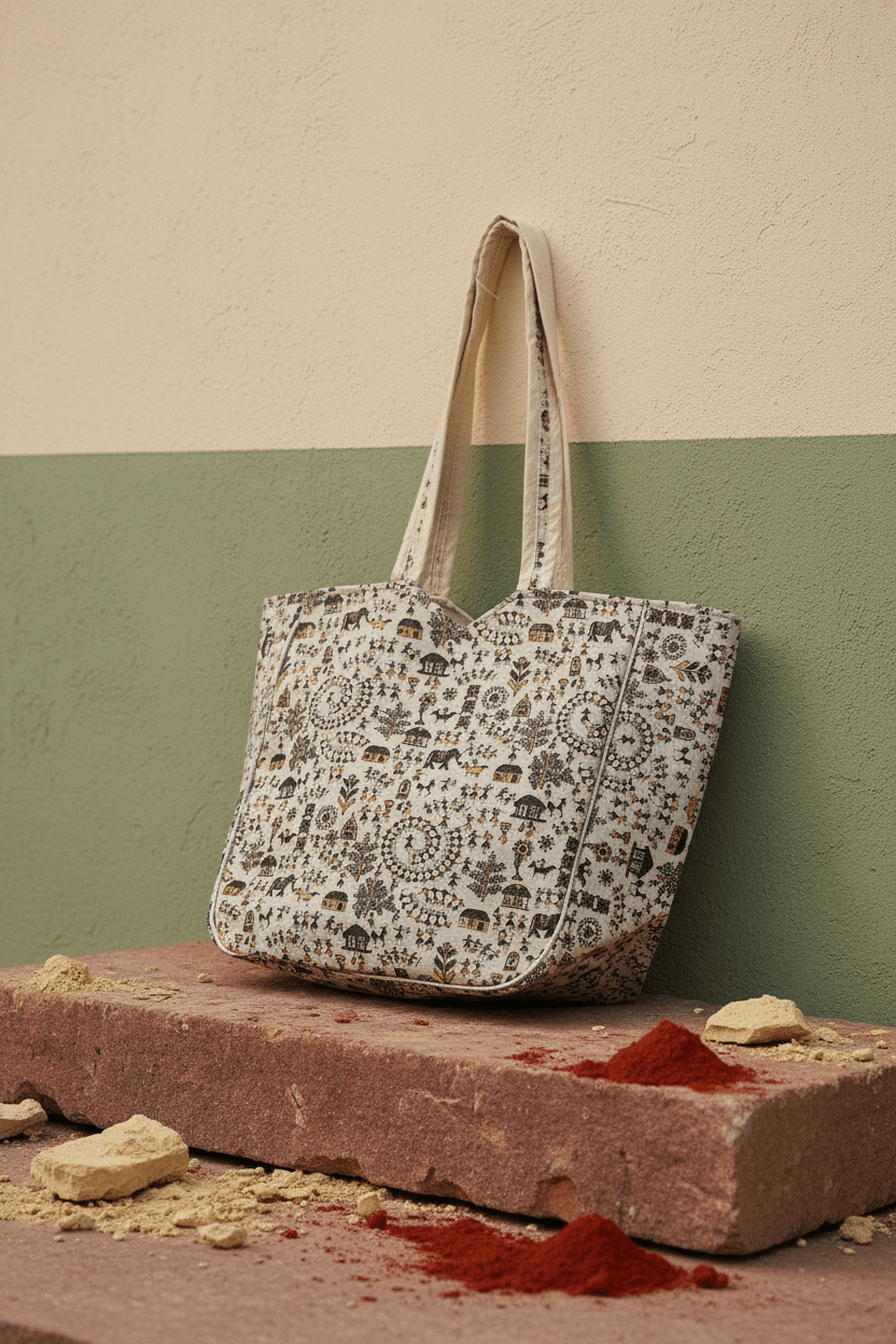 Tarpa Dance Celebration Village Tote - Main_Keyword - Material -  Color - Intent