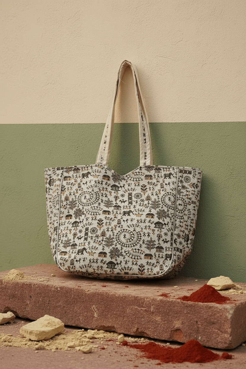 Tarpa Dance Celebration Village Tote - Main_Keyword - Material -  Color - Intent